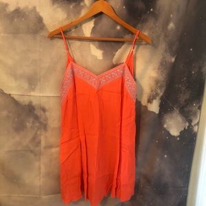 Bright orange dress
